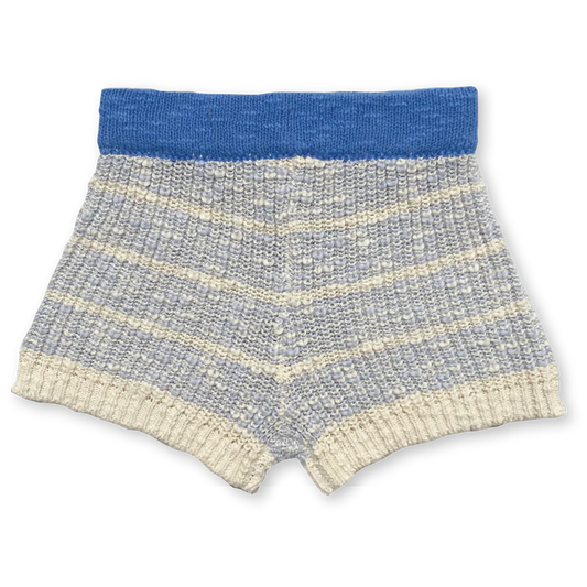 Grown - Organic textured rib shorts | marine/milk