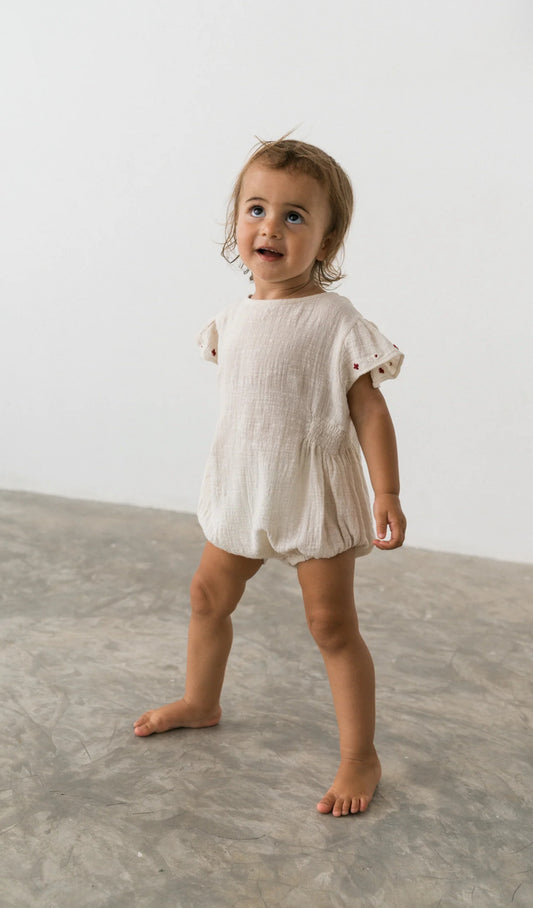 Blossom Romper - Natural