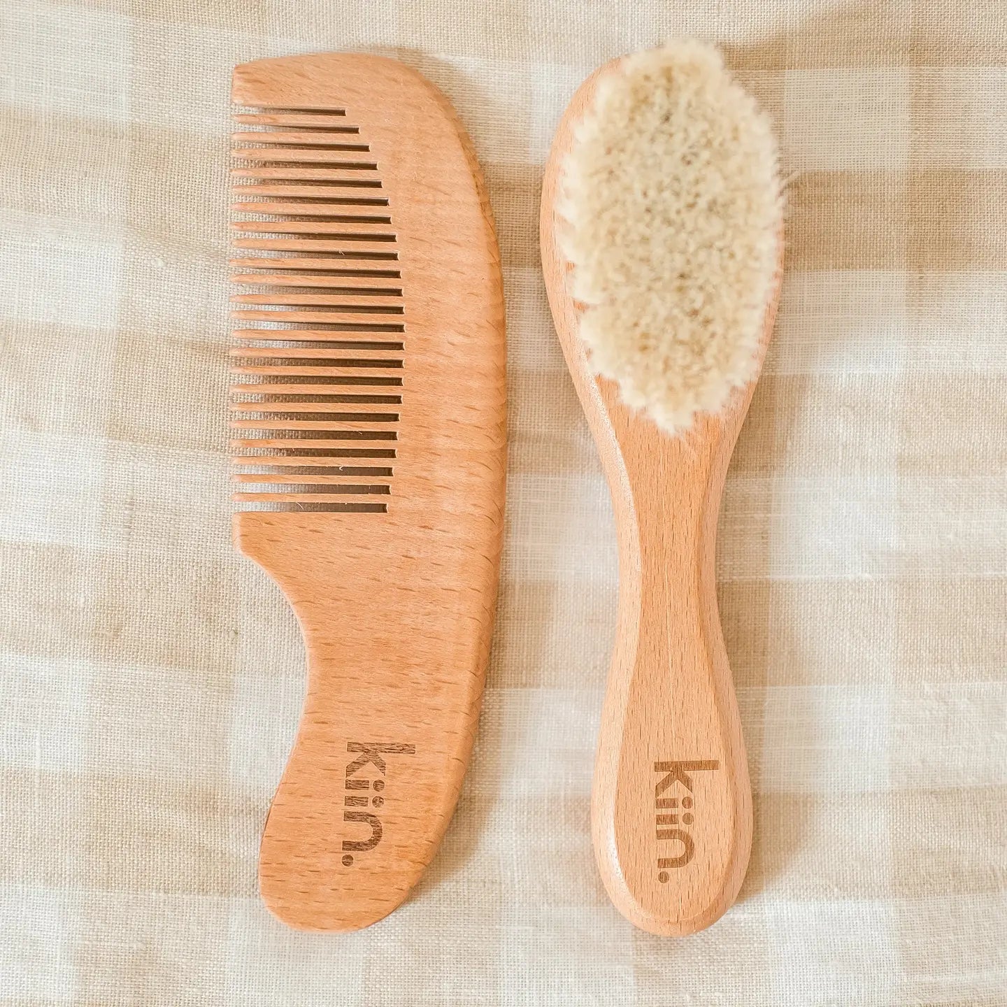 Wooden Baby Brush + Comb Set