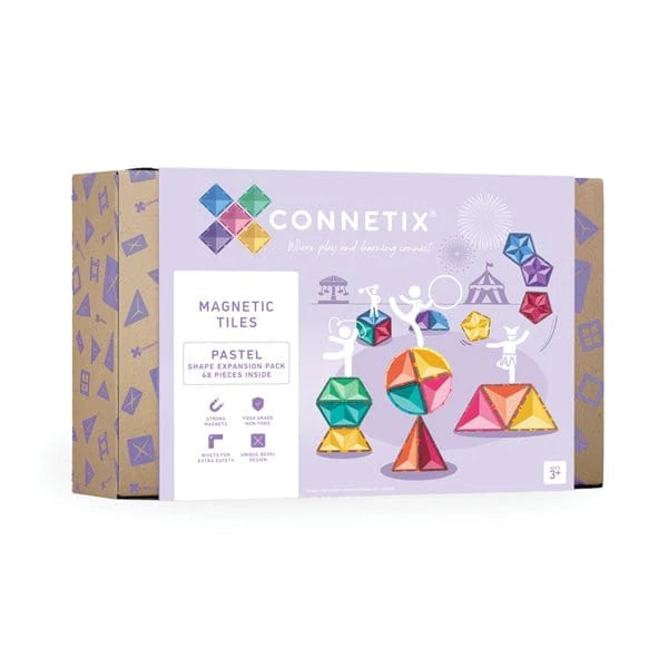 Connetix Tiles- Pastel Shape Expansion Pack - 48 Piece