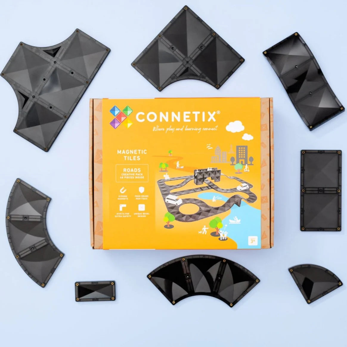 Connetix Tiles - Roads Creative Pack - 48 Piece