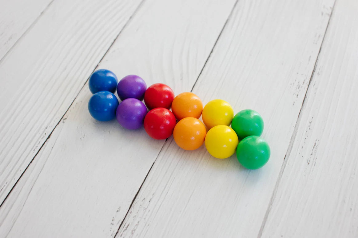 Connetix Tiles -12 Piece Rainbow Replacement Ball Pack