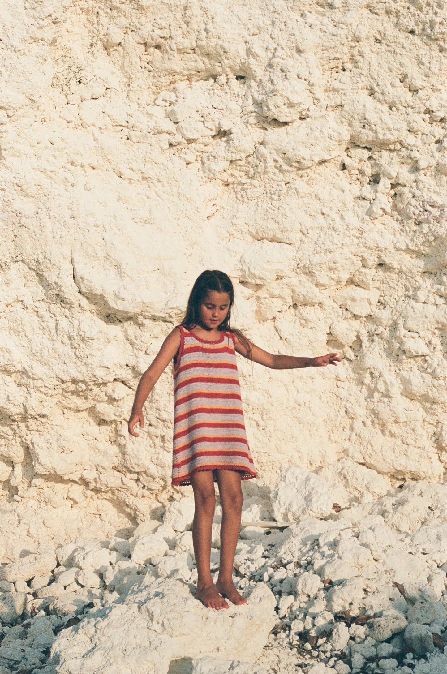 Crochet Mini Dress | Sunset Stripe