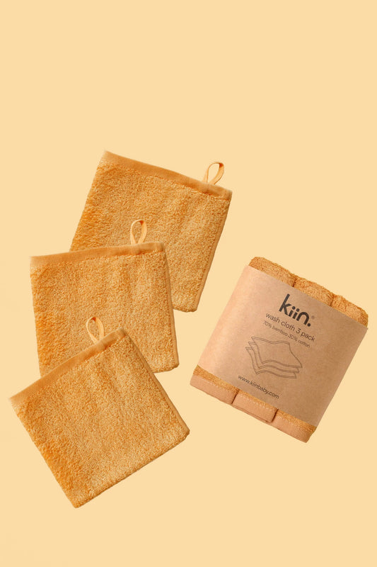 Kiin wash cloth 3 pack caramel