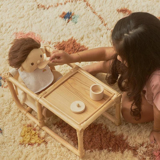 Olliella Rattan doll Highchair