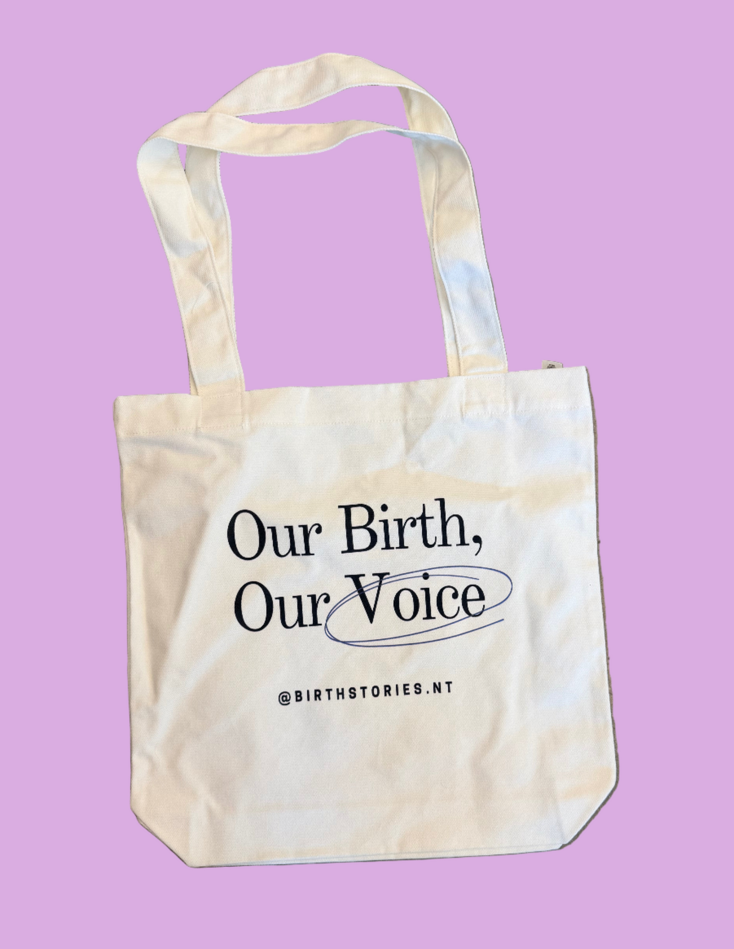“Our Birth, Our Voice” tote bag