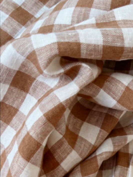 Milky Designs Coco Gingham Linen Wrap