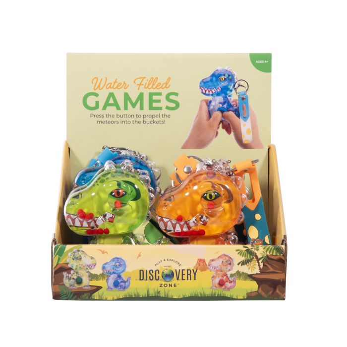 Discovery Zone Water Filled Games Keychain T-Rex