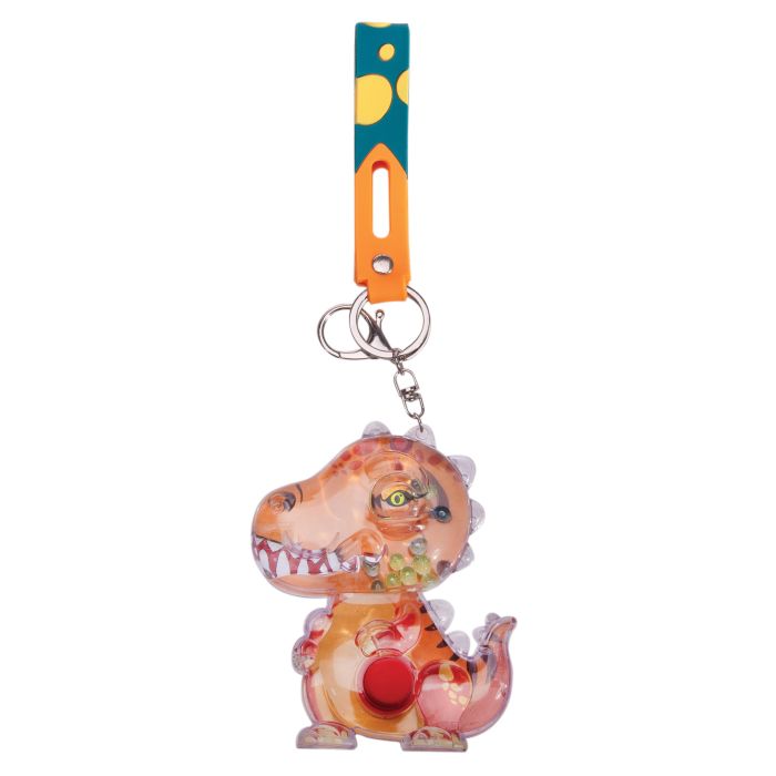 Discovery Zone Water Filled Games Keychain T-Rex