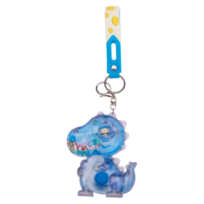 Discovery Zone Water Filled Games Keychain T-Rex
