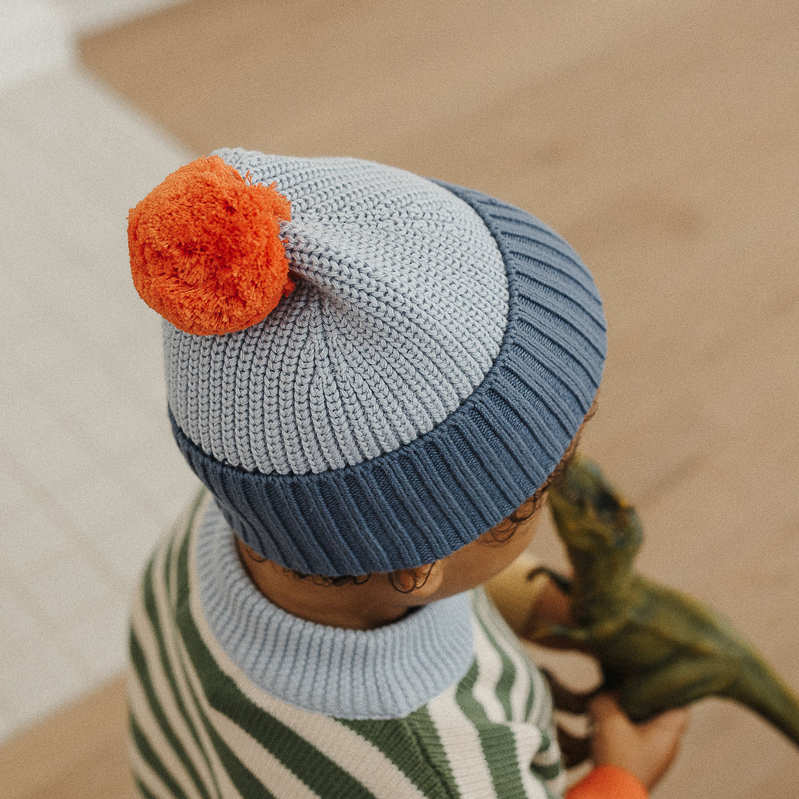 The Rest Organic Cotton Chunky Colour Block Beanie
