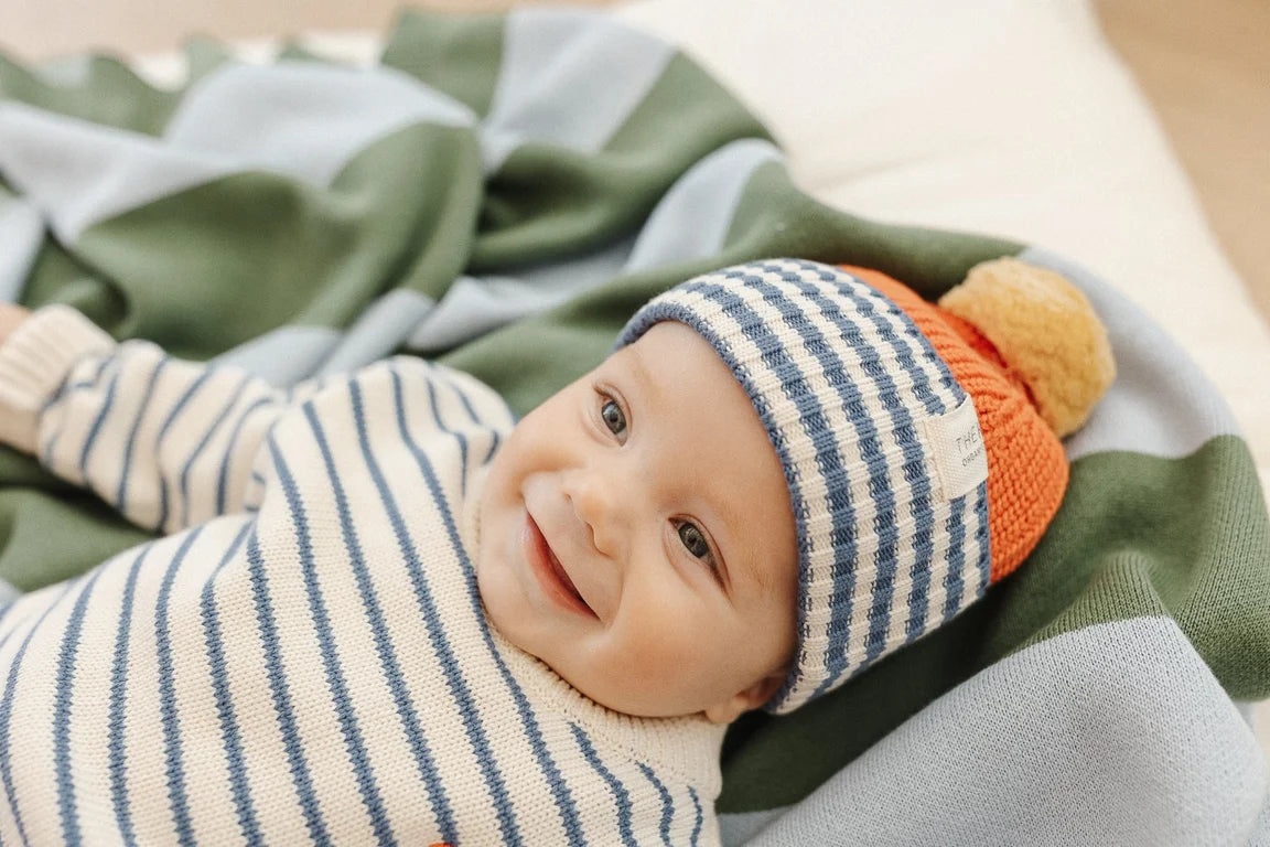 The Rest Organic Cotton Chunky Colour Block Beanie