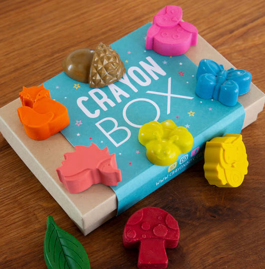 Woodland creatures crayon set