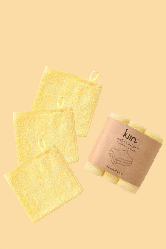 Kiin Wash Cloths 3 Pack Buttercup
