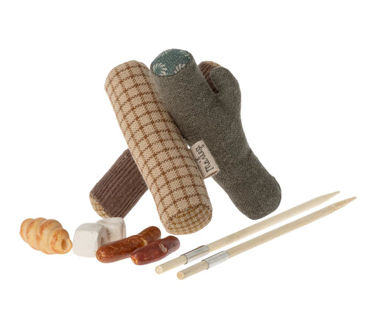 Maileg Bonfire Set for Hiker Mouse