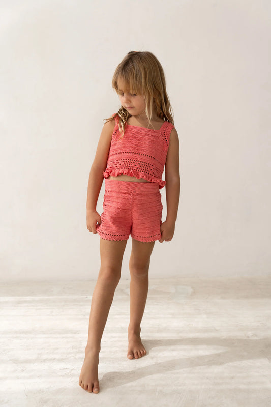 Illoura Crochet Short Hibiscus