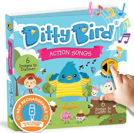 Ditty Bird Book - Action Songs - USB-C Rechargeable