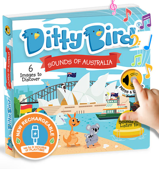 Ditty Bird Book - Sounds of Australia- USB-C Rechargeable