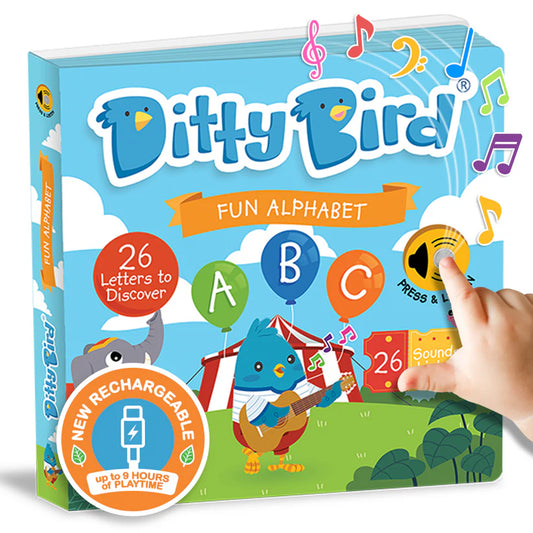 Ditty Bird Fun Alphabet USB-C Rechargeable Book