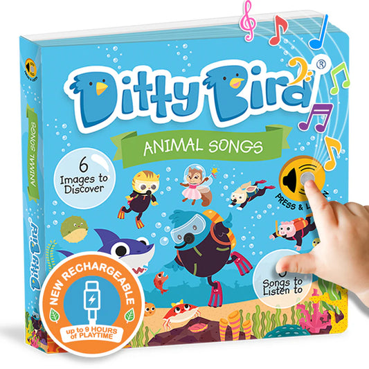 Ditty Bird Animal Songs USB-C Rechargeable Book