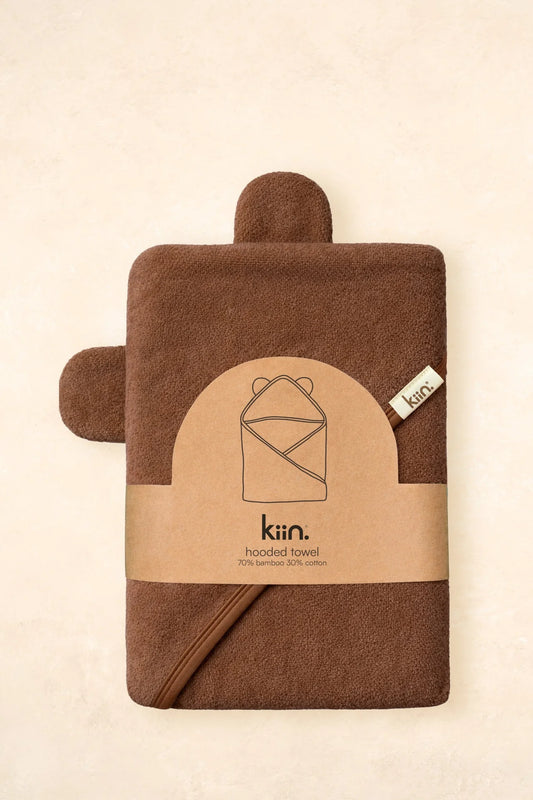 Kiin Hooded Towel Chocolate
