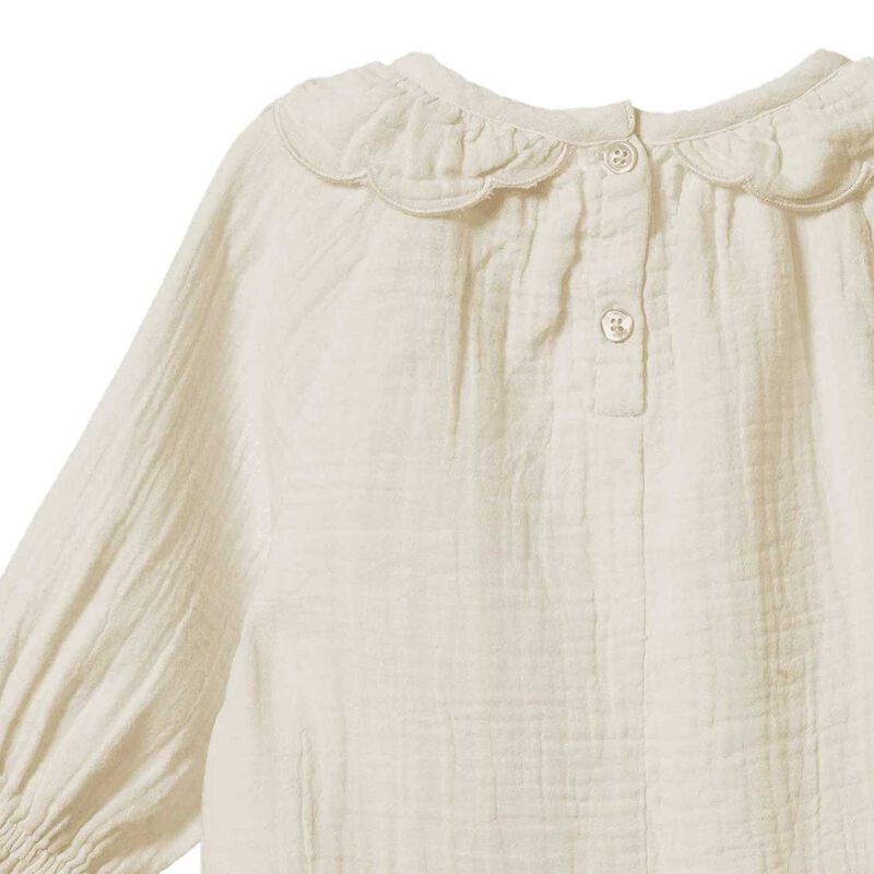 Nature Baby Ruffle Cameron Blouse Natural