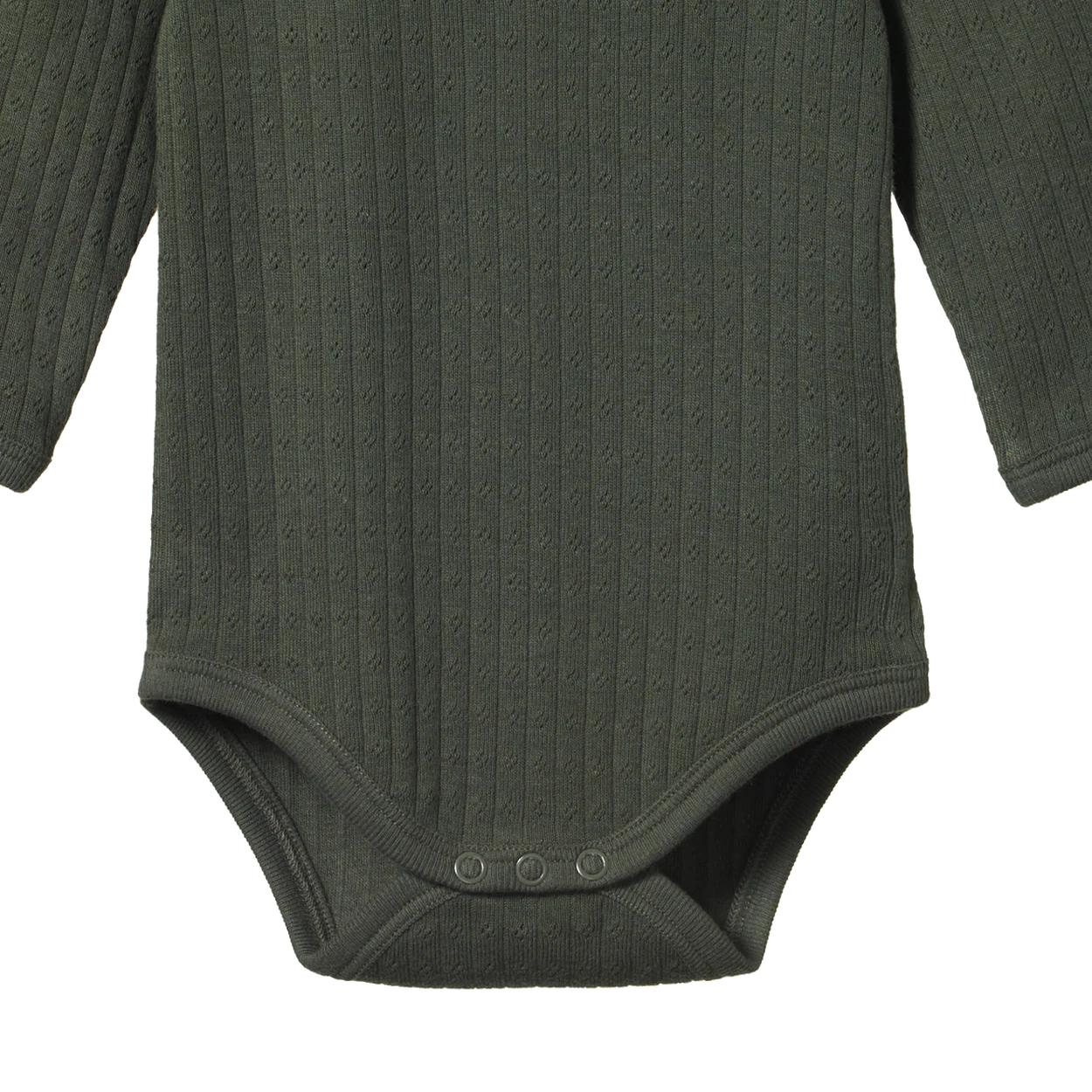 Nature Baby Pointelle Long Sleeve Bodysuit