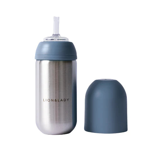 Lion & Lady Stainless Steel Straw Bottle 350ml