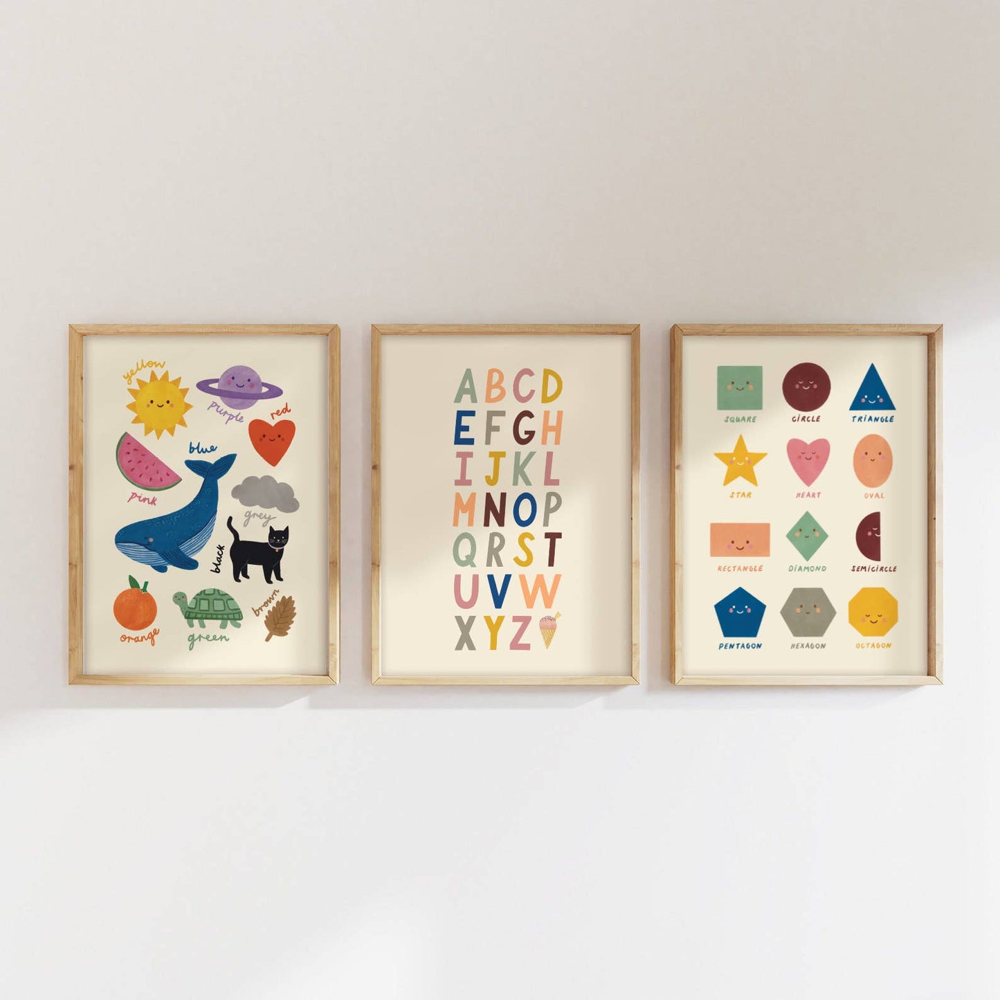 Colours Educational Print - Kids Wall Art Learning Decor 