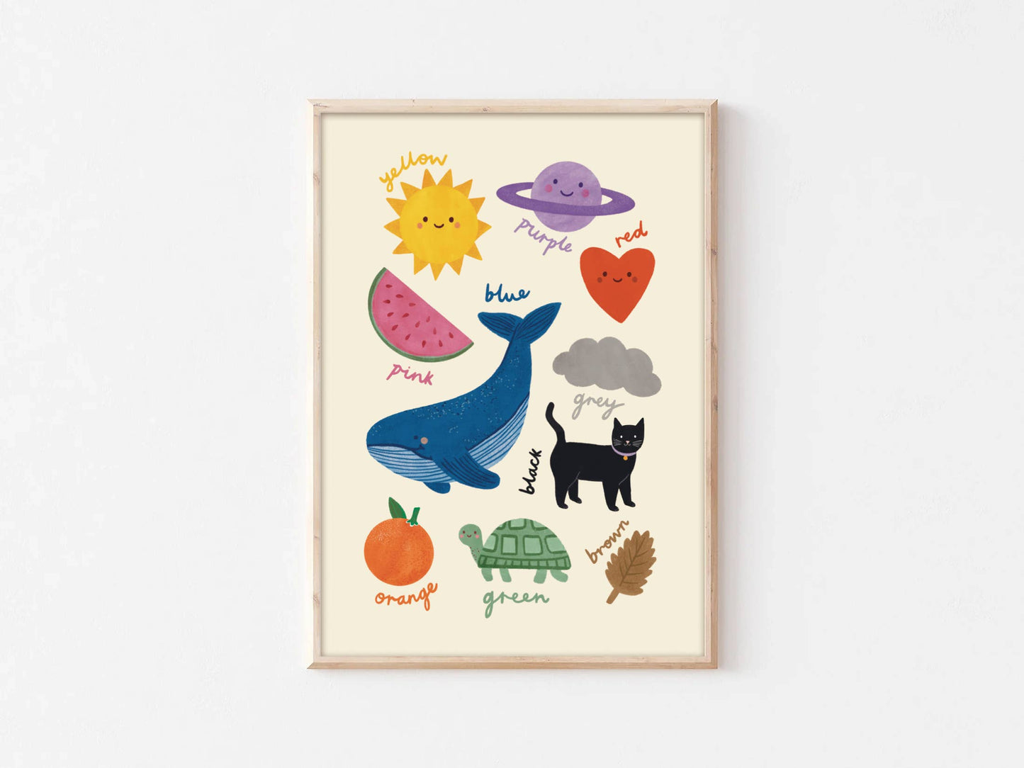 Colours Educational Print - Kids Wall Art Learning Decor 