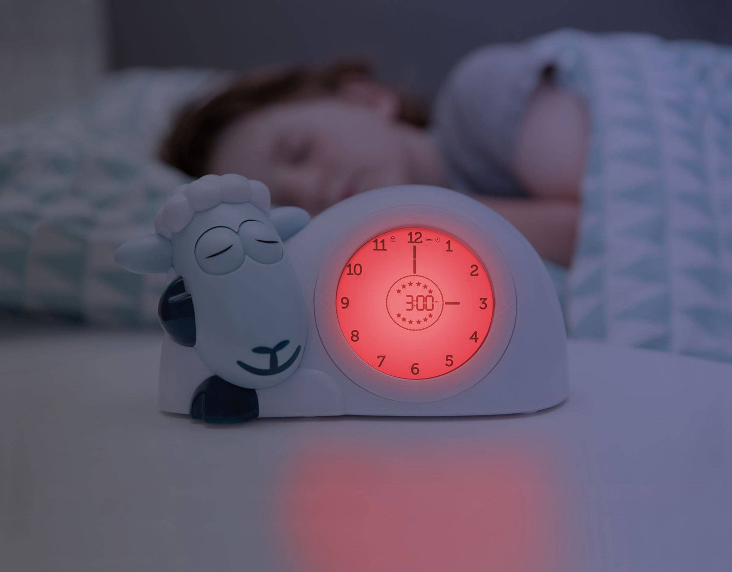 Sleep Trainer Clock - Sam The Lamb (Grey)