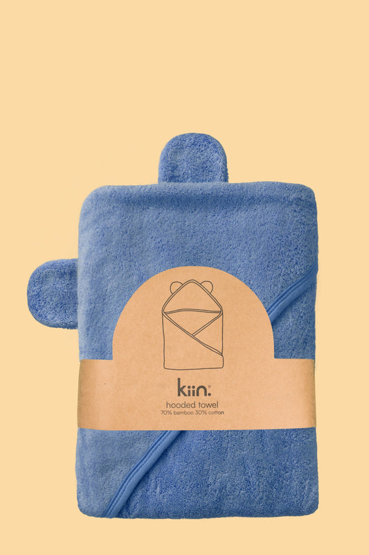 Kiin Hooded Towel Blue Shadow