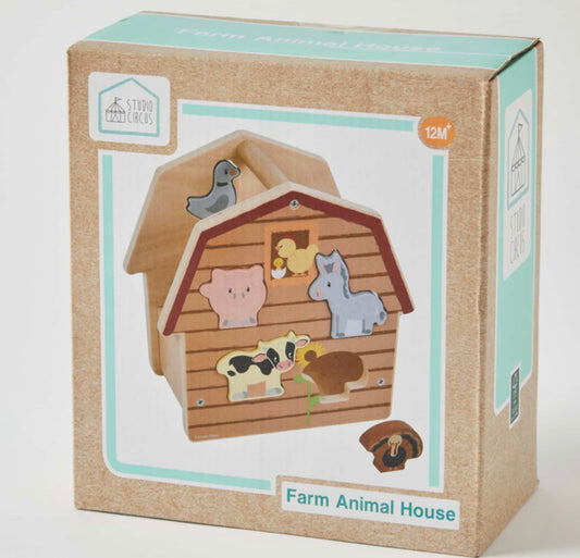 Zookabee - Animal farm house shape sorter