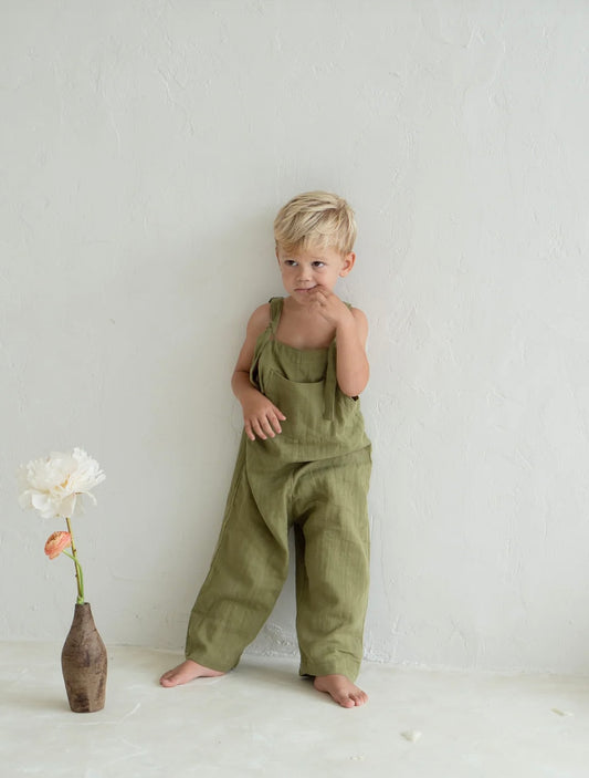 Long Marlow Overalls - Olive