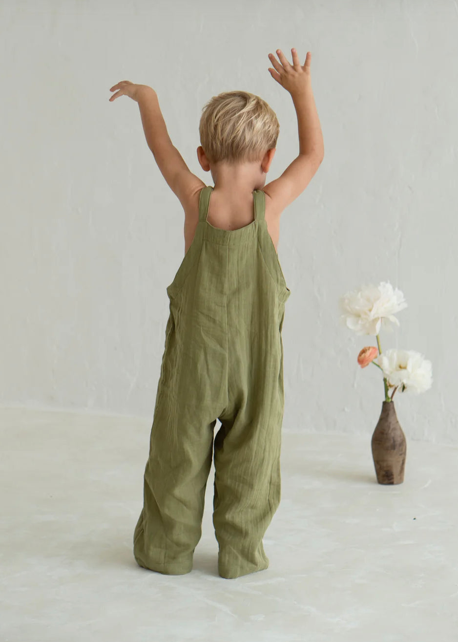 Long Marlow Overalls - Olive