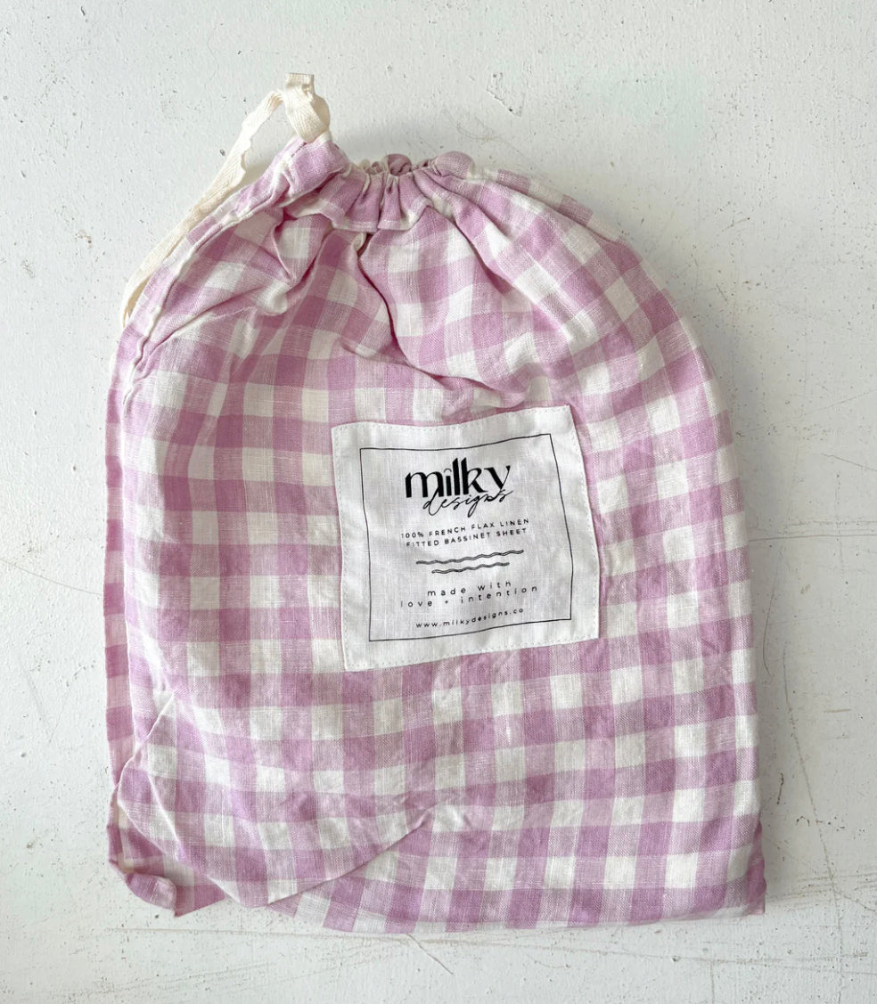 Milky designs bassinet fitted sheet