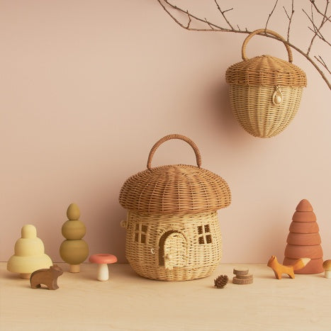 Olliella Rattan Acorn bag