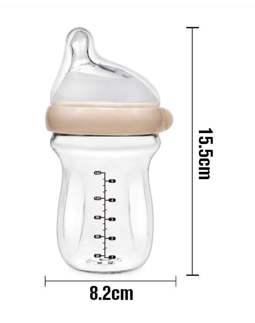 Glass baby bottle