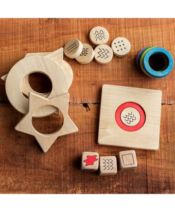 Wooden geometry set game