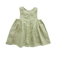Linen Singlet Dress Olive