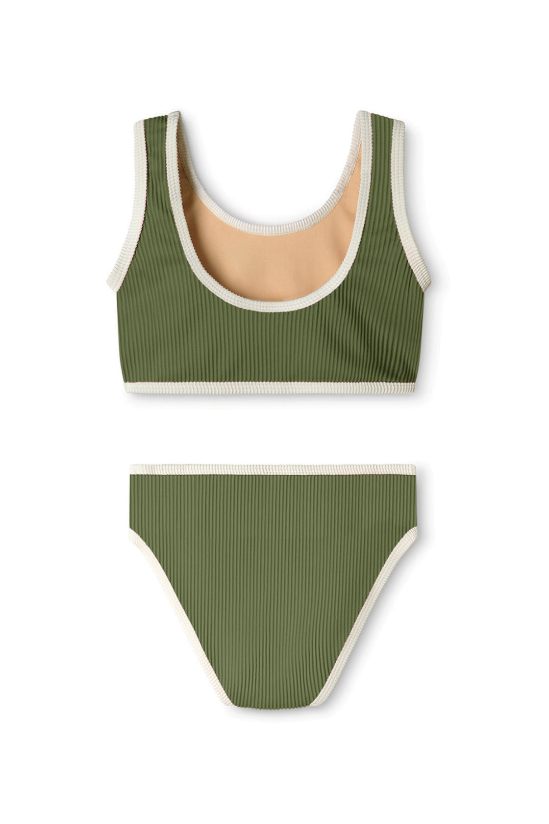 Mini Rib Scoop Bikini - Khaki