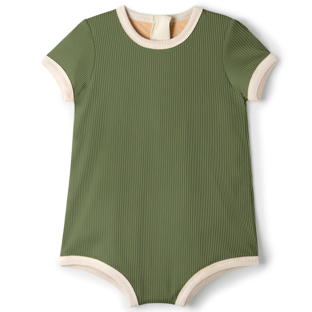 Mini Rib Onesie - Khaki