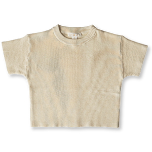 Hemp ribbed tee- Lemonade