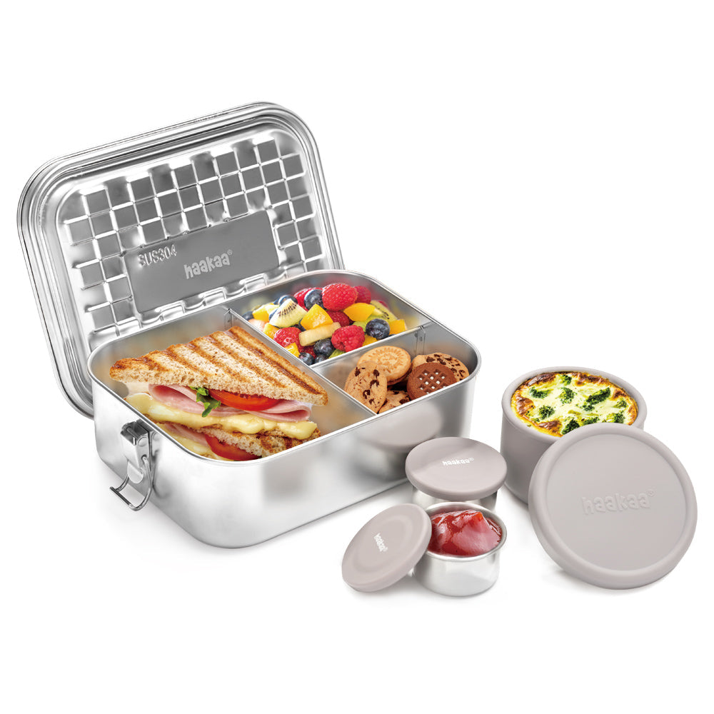 Stainless Steel Lunchbox with snack containers