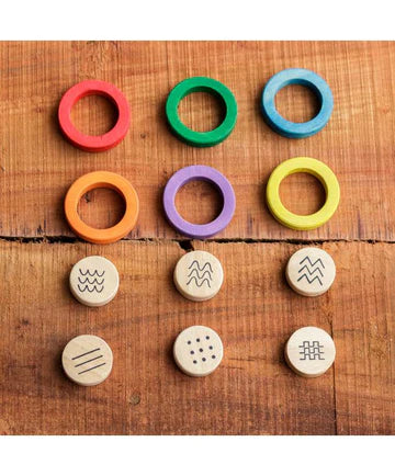 Wooden geometry set game