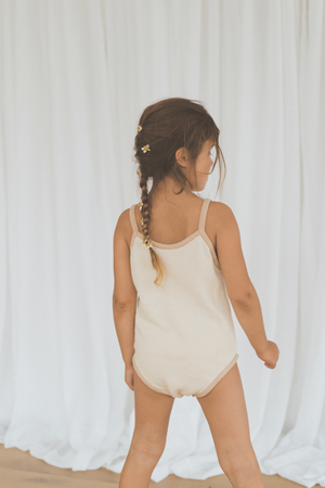 Scout knit onesie - apricot