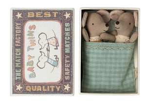 Twins baby mice in matchbox