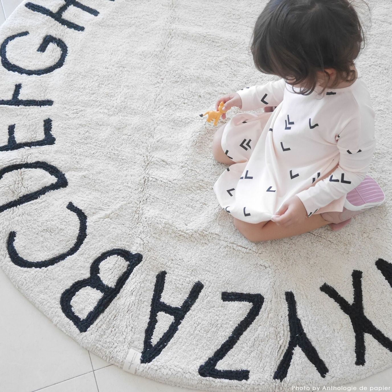 Lorena Canals Washable ABC round rug