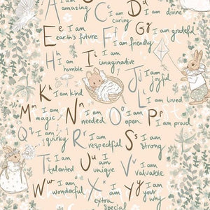 Secret gardens alphabet affirmation chart