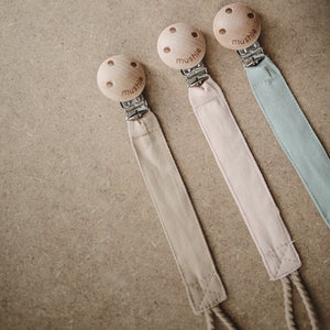 Fabric pacifier clip- Natural